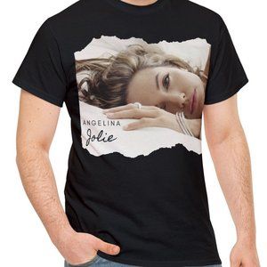 Angelina Jolie Fan Celebrity Movie T-Shirt Art Men's T Shirt Tee Cotton S M L XL